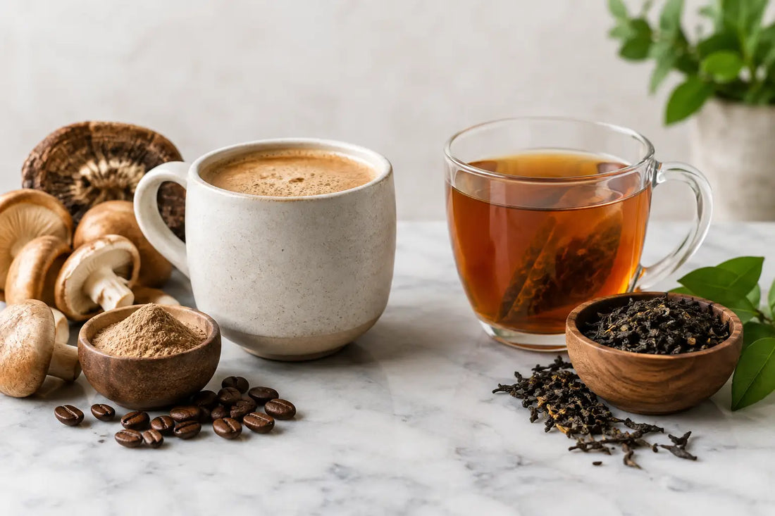 Mushroom Coffee vs Tea Caffeine Compared